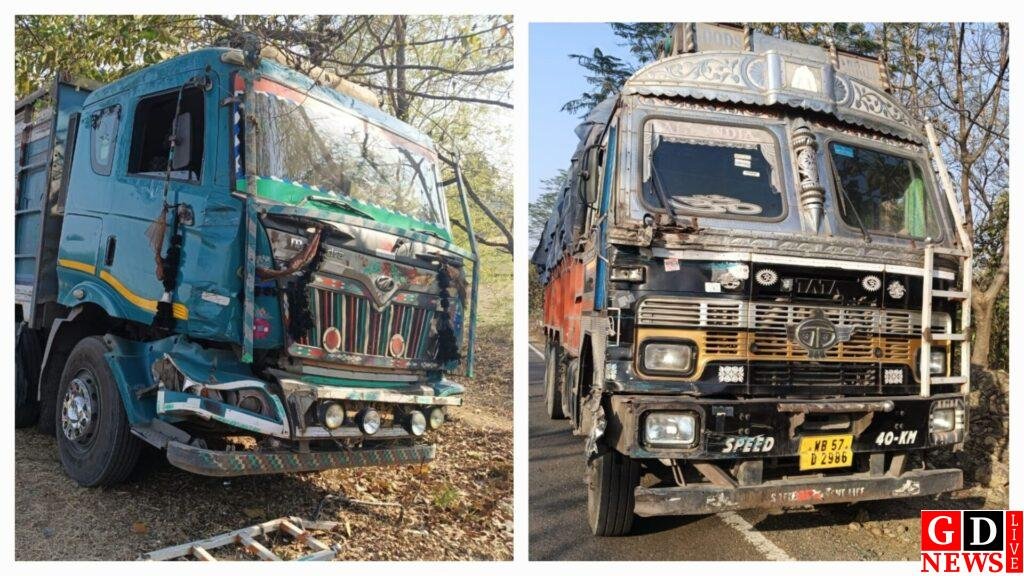 गोविंदपुर साहेबगंज हाइवे पर दो ट्रक की आमने-सामने की टक्कर, चालक व उपचालक सुरक्षित। 9 image editor output image 455576840 17413627025304261930560833772177