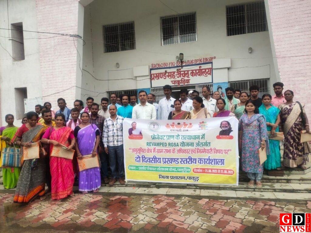 पाकुड़ के पांच प्रखंडों में PESA कानून पर दो दिवसीय प्रशिक्षण संपन्न, ग्राम सभा को सशक्त बनाने पर जोर। 7 img 20250823 wa00407413998520417711584