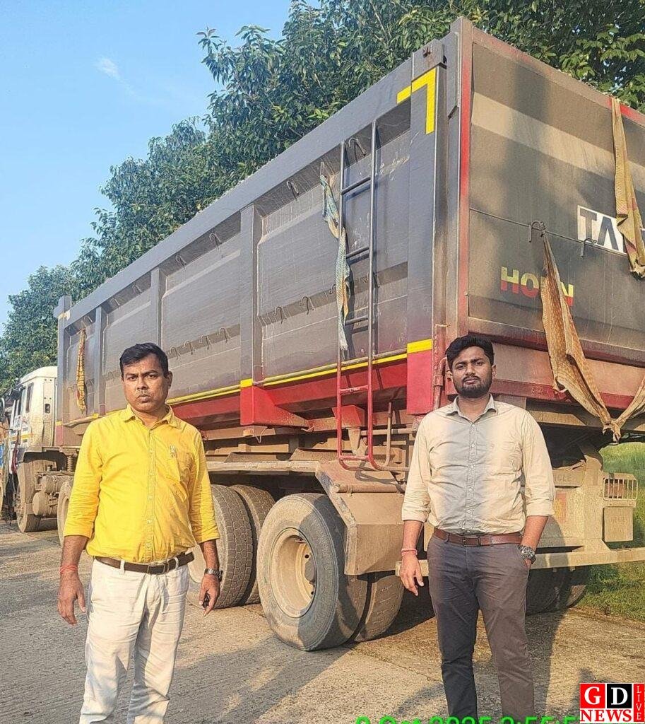 अवैध पत्थर लदा ट्रेलर-ट्रैक्टर जब्त, चालक फरार — खनन विभाग की कार्रवाई से मचा हड़कंप। 14 img 20251009 wa00194685981839310674830