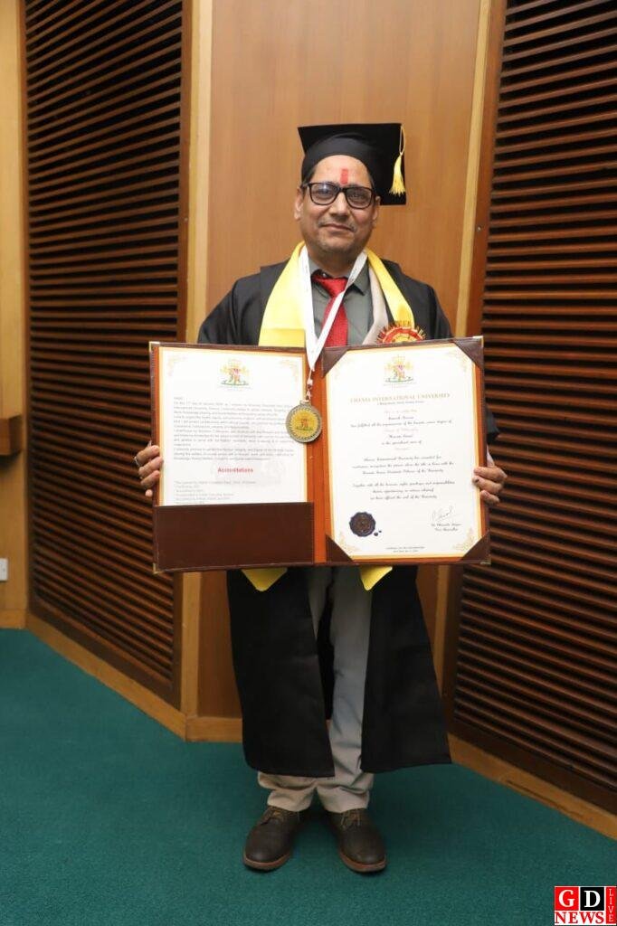 शिक्षा के क्षेत्र में किए गए उत्कृष्ट योगदान के लिए किड्स आइलैंड पब्लिक स्कूल के निदेशक/ प्राचार्य सर्वेश कुमार को डॉक्टरेट की उपाधि देकर सम्मानित किया गया 8 img 20260115 wa0094946596077433135548