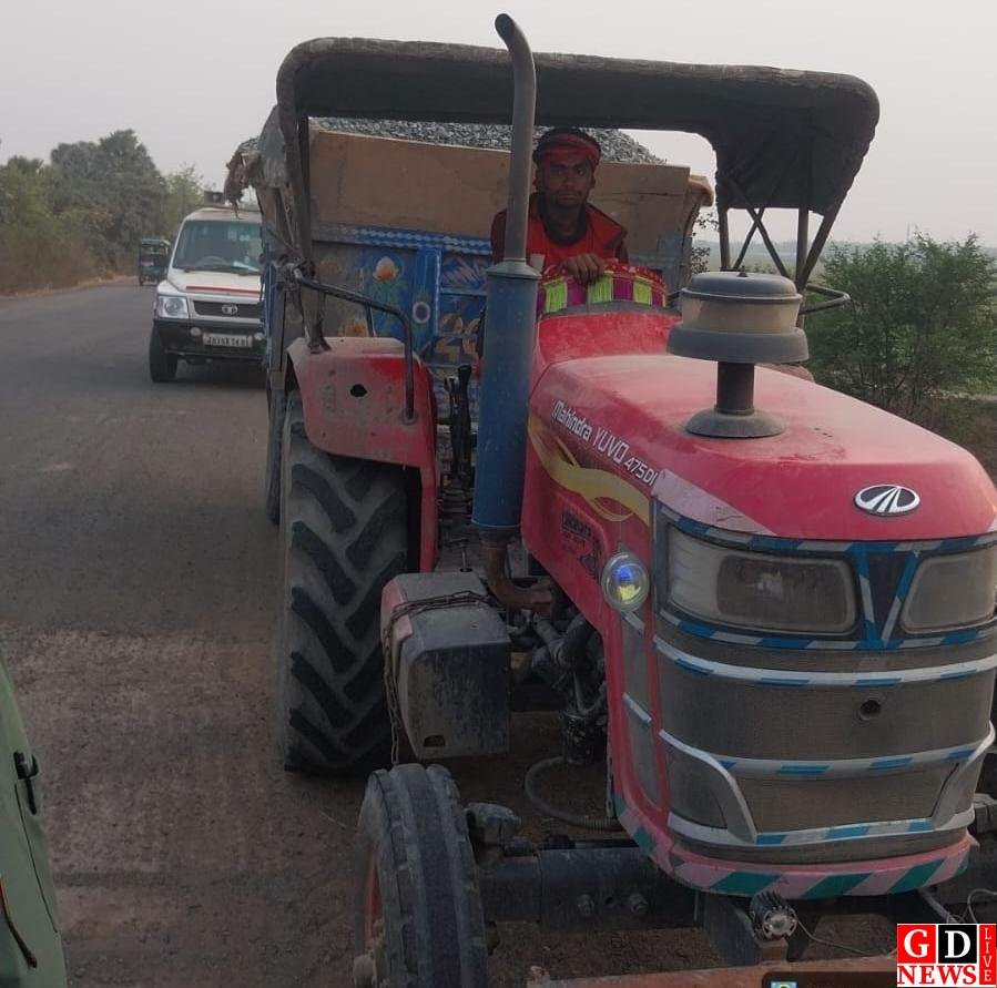 पत्थर का अवैध परिवहन पर पुलिस की करवाई से हड़कंप, तीन ट्रैक्टर और एक हाइवा जब्त। 7 img 20260224 wa00191226144106846680603