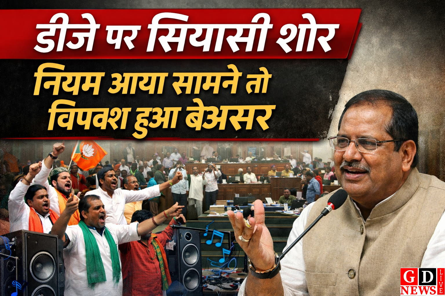 डीजे से ज्यादा गूंजा राजनीति का शोर