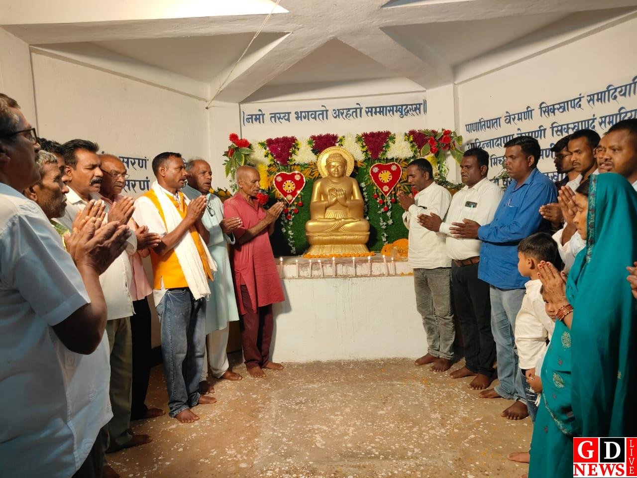 जमुआ स्थित बुद्ध विहार , कंदाजोर में वैशाख पूर्णिमा के अवसर पर पूज्य पाठ, अम्बेडकर मेला सह बौद्ध मिलन समारोह का शुभारंभ