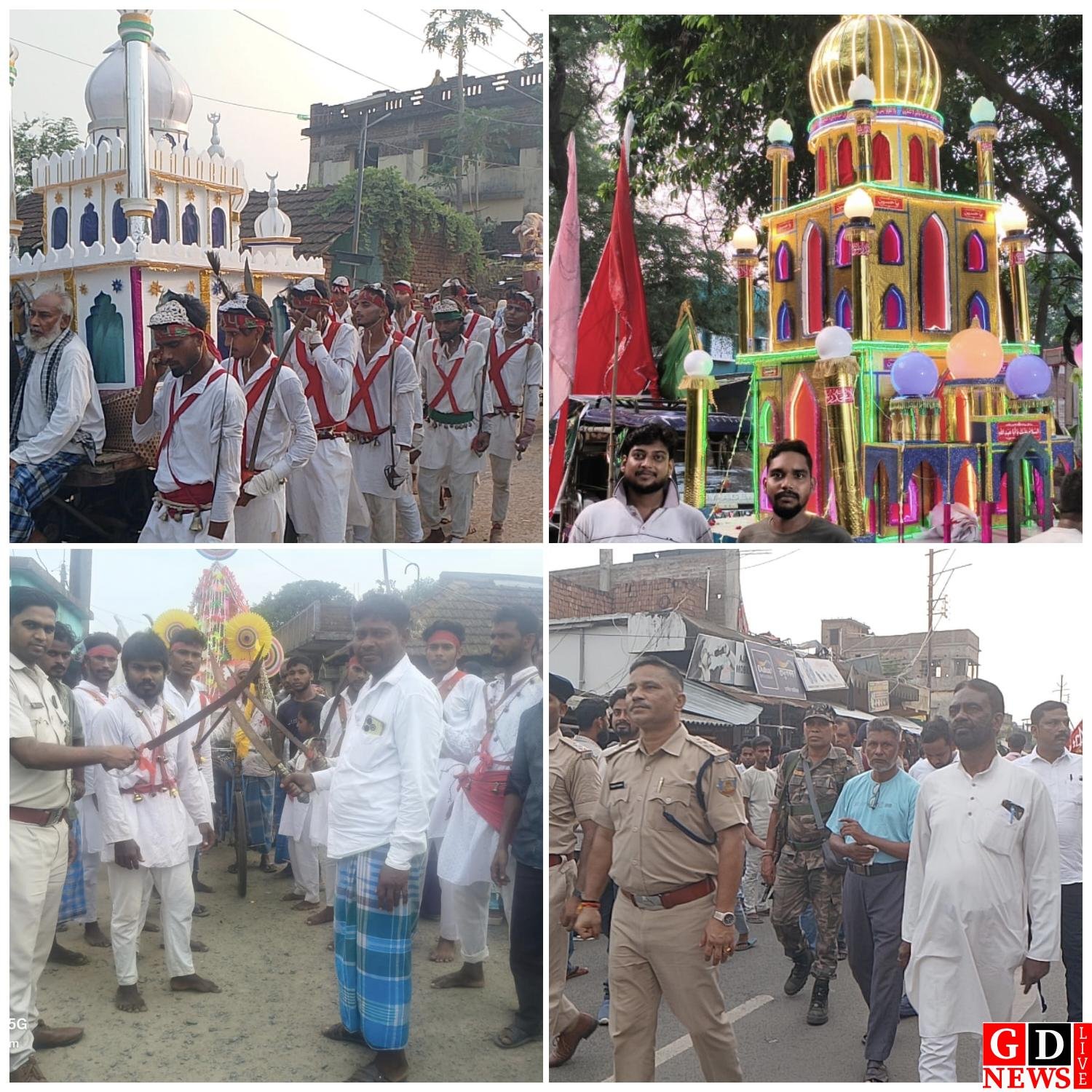 जिले में अकीदत और सौहार्द के साथ मनाया गया मुहर्रम, जगह-जगह निकला ताजिया जुलूस