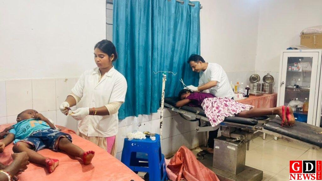 बाइक को बचाने में अनियंत्रित होकर पलटा टोटो, सात लोग घायल। 7 IMG 20261004 WA0075